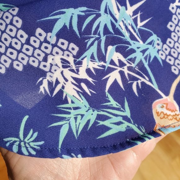 DR2 Tropical Long Sleeve Blouse Sm. Unique! - Picture 8 of 8